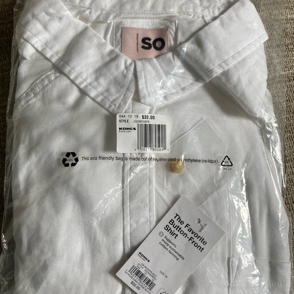 SO Crisp White Collared Shirt